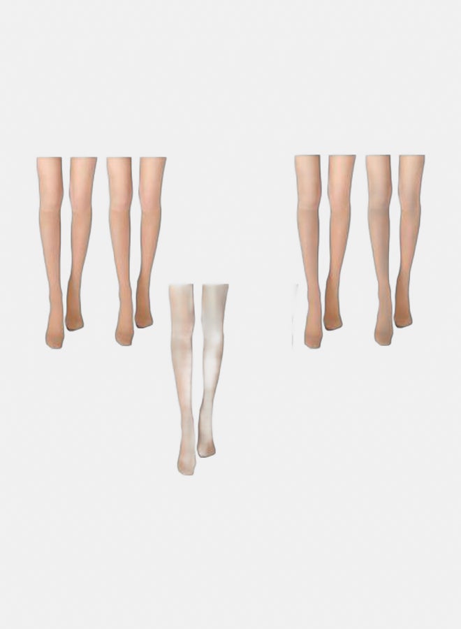 Silvy - Set Of (6) Knee High Voile Socks - Image 1
