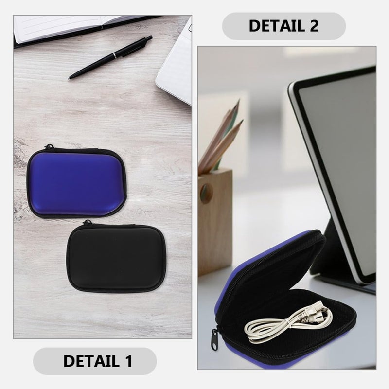 2pcs Portable Earphone Storage Bags Compact Organizer Case for Travel for Earphones Cables Usbs and Electronic Accessories - Image 4