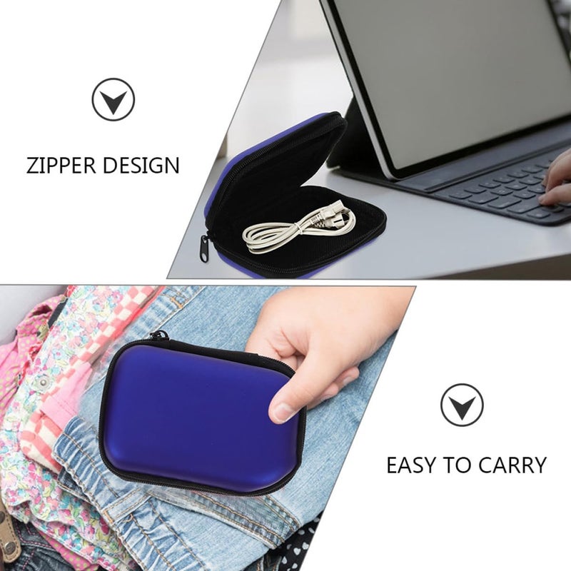 2pcs Portable Earphone Storage Bags Compact Organizer Case for Travel for Earphones Cables Usbs and Electronic Accessories - Image 5