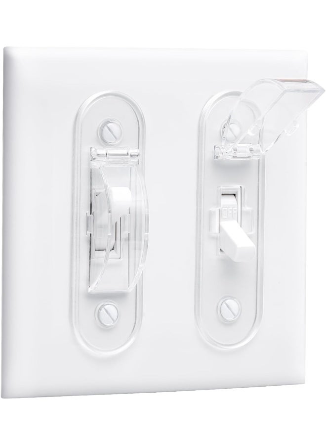 CLYMENE Wall Switch Guard, Childproof Light Switch Cover Guard | Toggle Style | Light Switch Protection | Lock Toggle Switch in On or Off Position | 1 Pack, Clear - Image 1