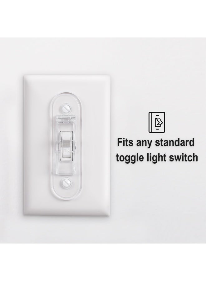 CLYMENE Wall Switch Guard, Childproof Light Switch Cover Guard | Toggle Style | Light Switch Protection | Lock Toggle Switch in On or Off Position | 1 Pack, Clear - Image 4