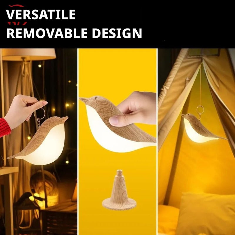 Small Table Lamp, Bird Lamp with 3 Color Temperatures and Touch Sensor, Rechargeable Battery - Image 5