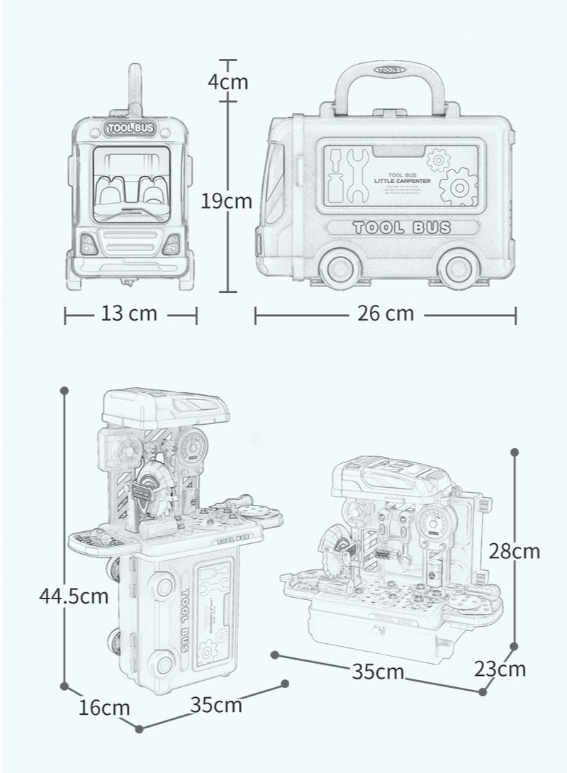 BOWA 39 Pcs Tool Playset in Bus Theme for Kids - Image 5