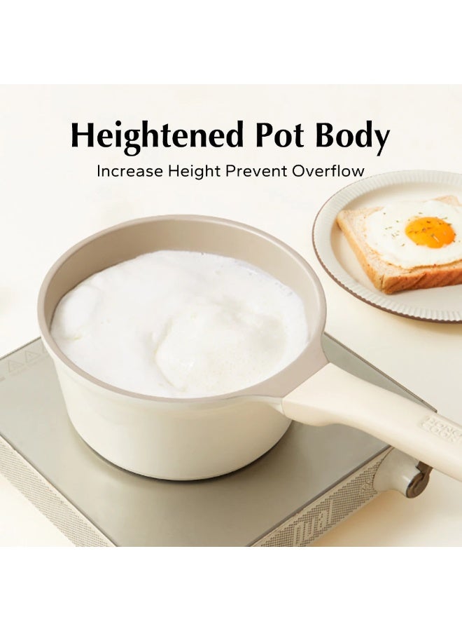 Redchef وعاء حليب سيراميكي غير لاصق من ريد شيف، مصبوب بغطاء، خالي من PFAS وPTFE وPFOA، مناسب لجميع مواقد الطهي الحثية، 20 سم - Image 3