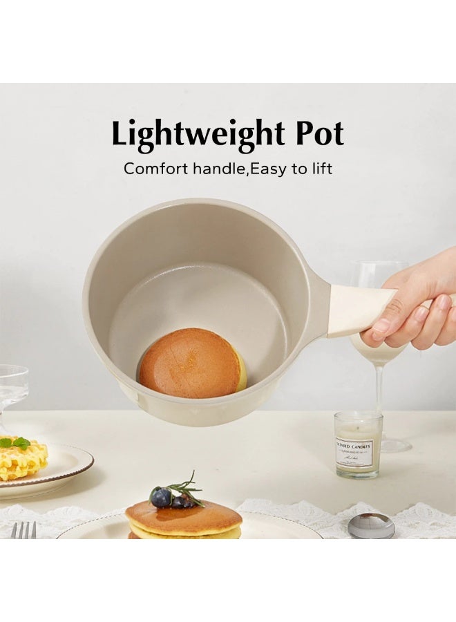 Redchef وعاء حليب سيراميكي غير لاصق من ريد شيف، مصبوب بغطاء، خالي من PFAS وPTFE وPFOA، مناسب لجميع مواقد الطهي الحثية، 20 سم - Image 2