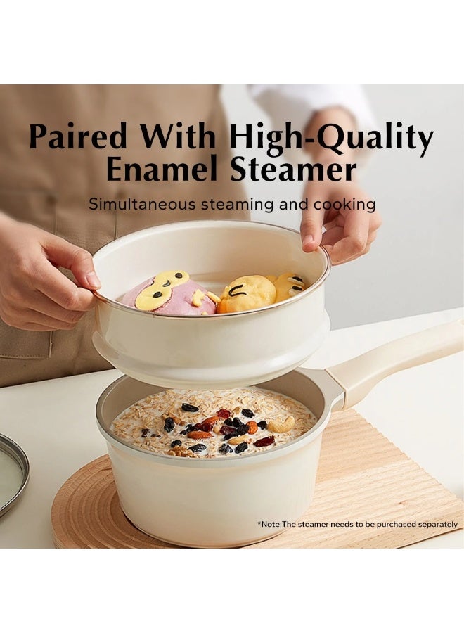 Redchef وعاء حليب سيراميكي غير لاصق من ريد شيف، مصبوب بغطاء، خالي من PFAS وPTFE وPFOA، مناسب لجميع مواقد الطهي الحثية، 20 سم - Image 4