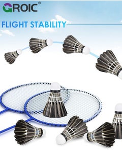 GROIC 12 Pack Badminton Birdies Shuttlecocks, Badminton Goose Feather Stable Durable High Speed Training Badminton Balls for Indoor & Outdoor Practice Sports Training Activities  - Image 5