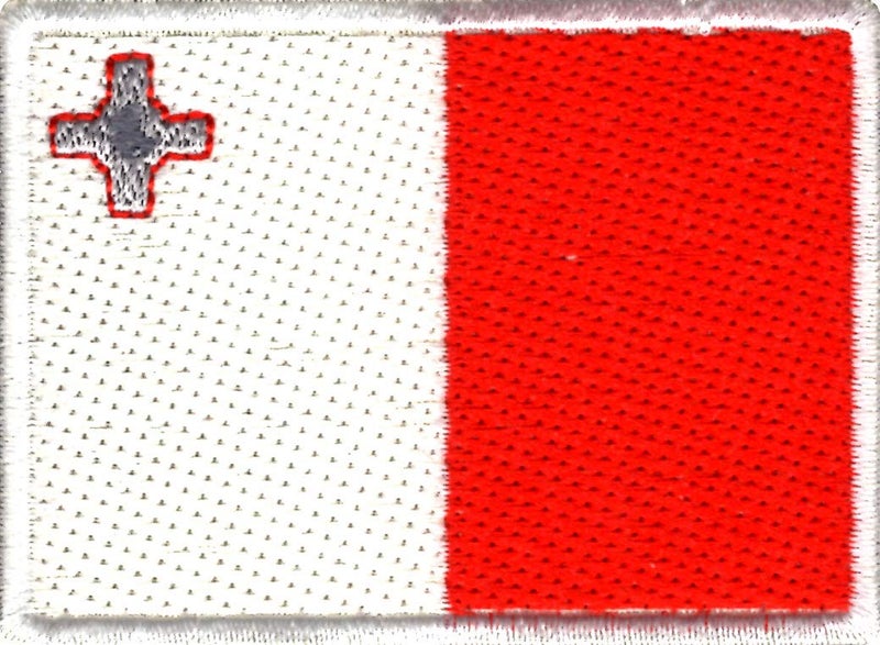 Generic Malta Flag Applique Embroidered Sweing Patch Suitable for Jackets, Bags, T-Shirts, Jeans, Pants, Outdoor Clothing ; Size: 7cm x 5cm ; Imported from Malaysia (1 Piece).  - Image 1