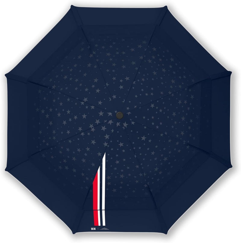 Weatherman - Folds of Honor - Premium Collapsible Travel Umbrella - Windproof, Compact, Easy Auto Open - Resists Up to 55 MPH Winds - Perfect for Celebrations (FOH Blue 2025) - Image 2