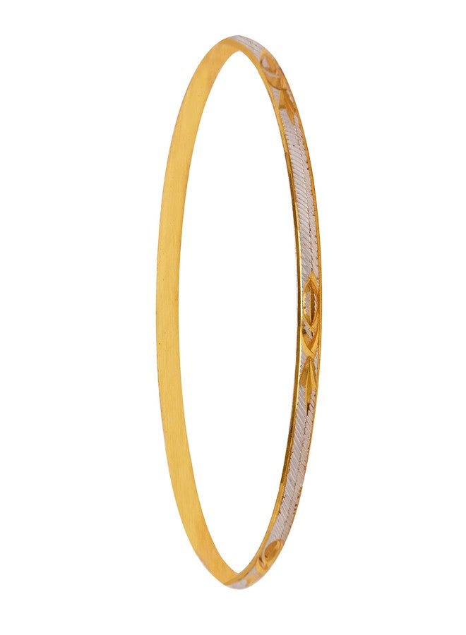 Bodha Shininh Jewel Two Tone Punjabi Sikh Kada (SJ_3167_2.8) (Brass, 2.8) - Image 3