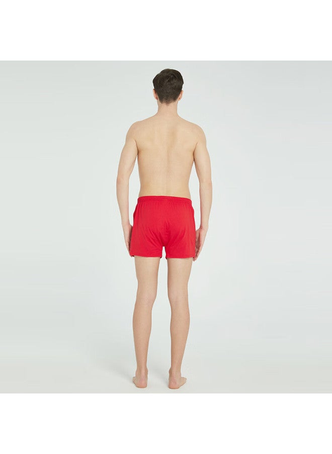 Bxman Loose Fit Men's Cotton Boxer Briefs Red Elastic Arrow Four-point Underwear 2-pack S06 M - Image 2