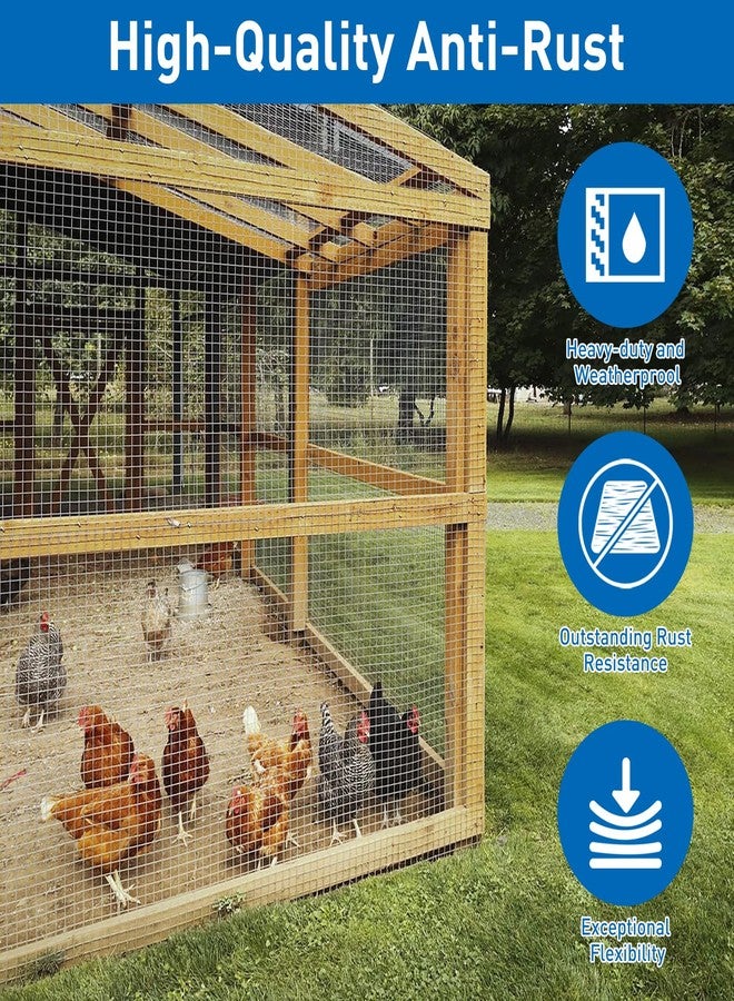 HANWRAPS Hardware Cloth,Chicken Wire Fence,1/2 inch 15.7in x 10ft Galvanized Welded Cage Wire for Bird Wire Gopher Wire Rabbit Wire Snake Fence Poultry Netting Cage Screen - Image 3