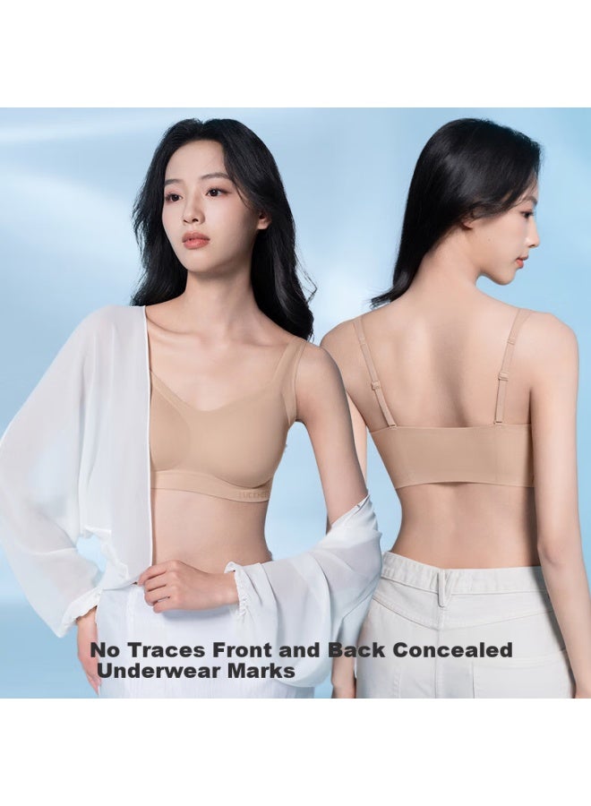 Luckmeey Seamless Foundation Liquid Bra, One-size Invisible Comfortable Backless Bra, Thin Strap Brassiere - Image 2