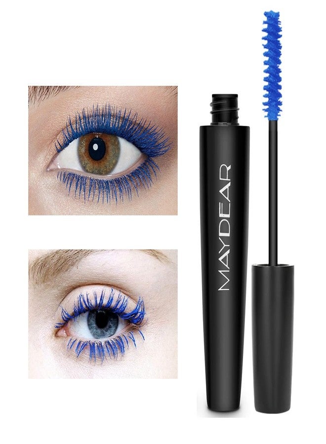 Maydear Blue Waterproof Mascara for Eyelashes - Long Lasting Smudgeproof Color for Women, Fast Dry Lengthening Eye Makeup for Party and Stage Use - Image 2