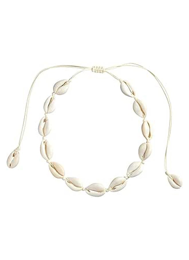 Generic - Handmade Summer Beach Shell White Velvet Rope Choker - Image 1