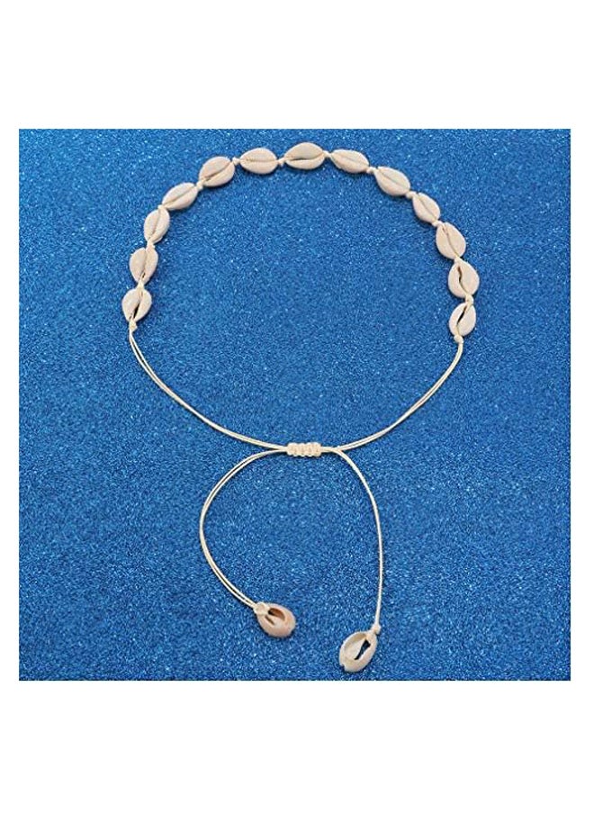 Generic - Handmade Summer Beach Shell White Velvet Rope Choker - Image 1