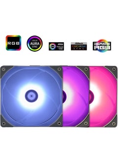 Thermalright TL-C12R-L RGB 120MM Black 3-Pack Case Fan  - Image 1