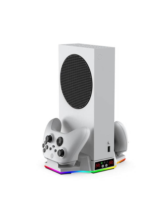 دوبي حامل شحن DOBE مع إضاءة محيطة لوحدات تحكم Xbox Series S/X، أبيض - Image 1