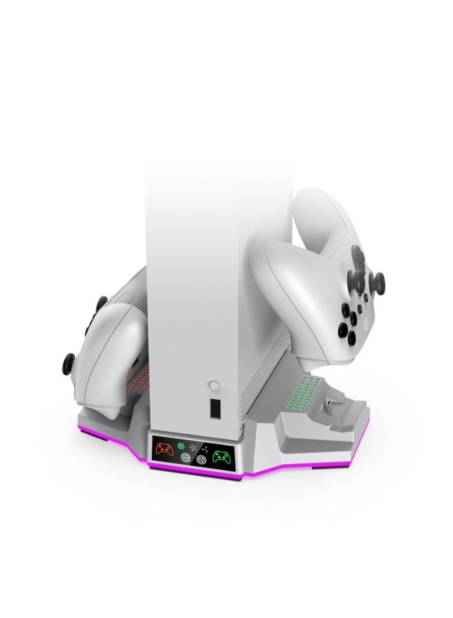 دوبي حامل شحن DOBE مع إضاءة محيطة لوحدات تحكم Xbox Series S/X، أبيض - Image 5