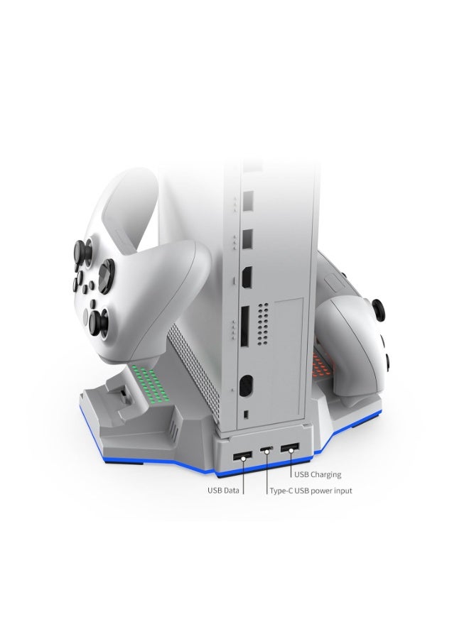 دوبي حامل شحن DOBE مع إضاءة محيطة لوحدات تحكم Xbox Series S/X، أبيض - Image 2
