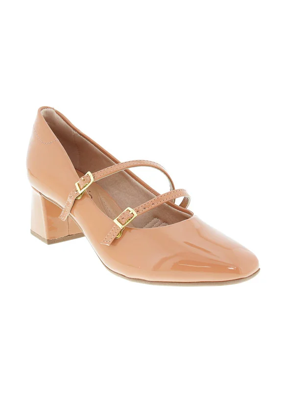 بيرا ريو Beira Rio Ladies Mid Heel Shoes Nude | Made In Brazil