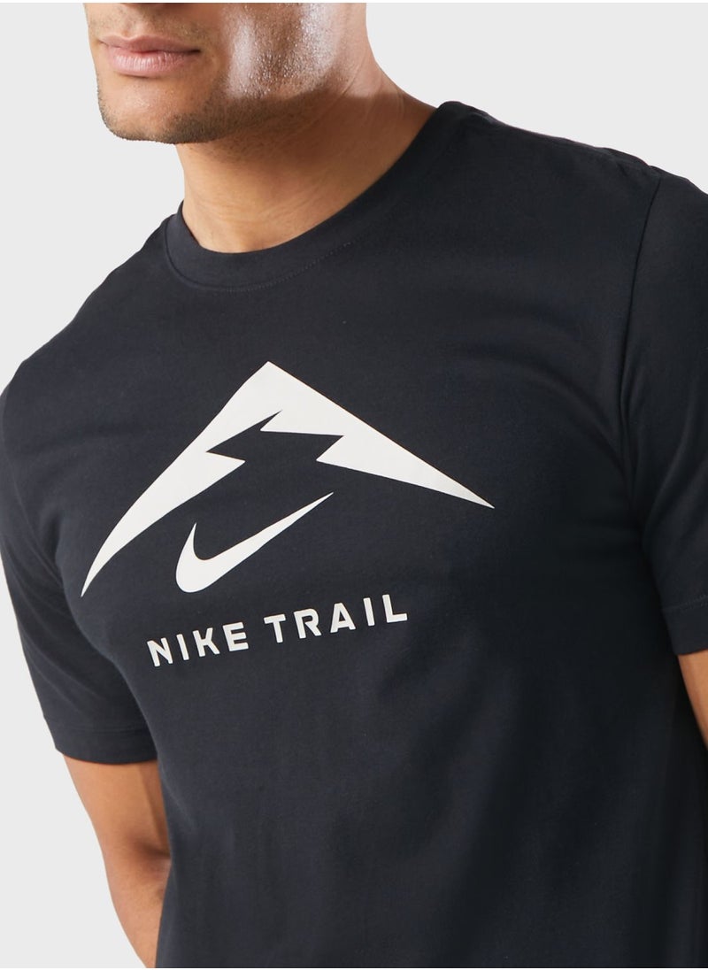 Nike - Dri-Fit Trail Logo T-Shirt - Image 1