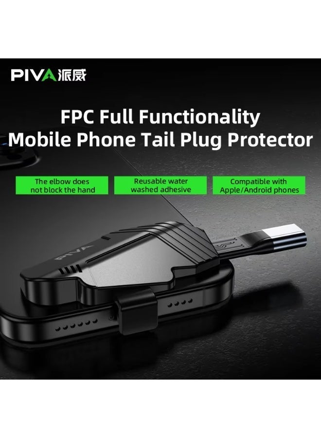 بيفا حماية مقبس توصيل FPC مزودة بزاوية مائلة من نوع C من PIVA Gaming - تصميم عصبي بزاوية 90 درجة، دعم 4K@60Hz، شحن سريع بقدرة 60 واط ونقل بيانات بسرعة 10 جيجابت في الثانية لأجهزة RedMagic، آيفون، سامسونج، والأجهزة العاملة بنظام أندرويد، والهواتف المحمولة - Image 2