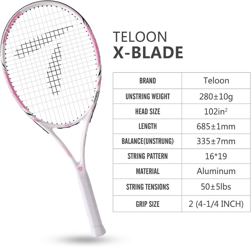 Teloon Recreational Adult Tennis Rackets-27 inch Tennis Racquet for Men and Women College Students Beginner Tennis Racket. - Image 2