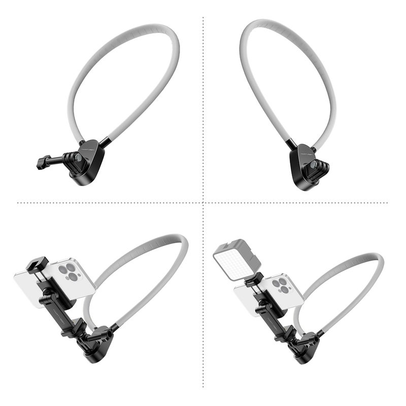 martvsen S7 PRO Camera Neck Holder Mount with Phone Clip POV Camera Necklace Mounting Replacement for GoPro Hero 12/11/10/9 iPhone 15/14/13/12 Vlog Accessories - Image 2