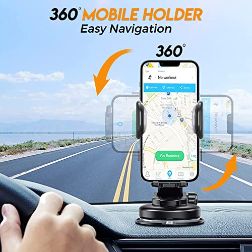WeCool C1 360° Rotatable car Mobile Holder for Dashboard,Windshield, Adjustable Height and View Angle,Compatible with All Smartphones - Image 4