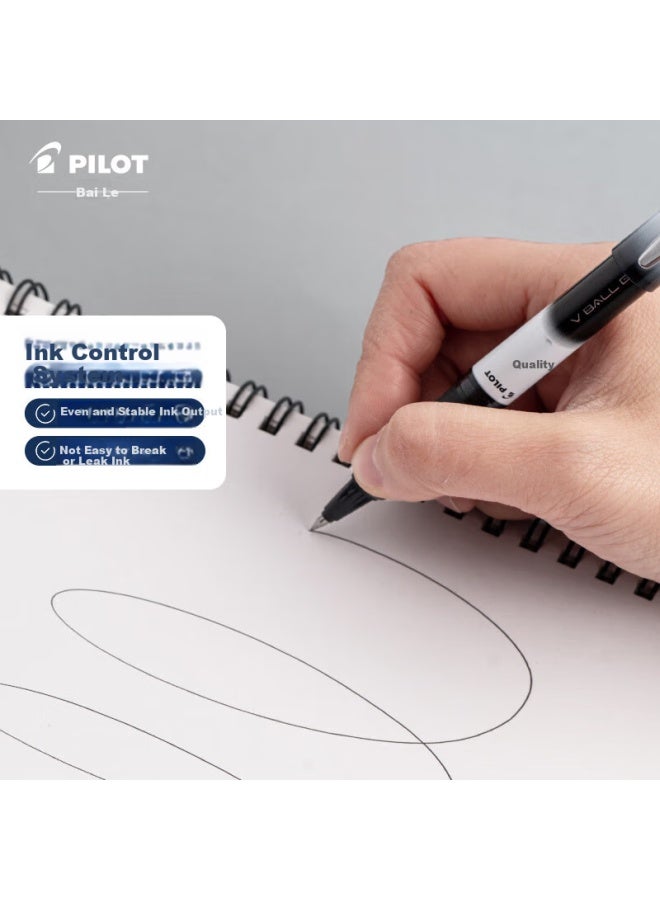 Pilot V-Ball Pen, Rollerball Pen, Bullet Tip Gel Pen, Non-Slip Signature Pen, For Students And Office Use, Bln-Vbg5 Bls-Vbg5, 0.5Mm, 1 Pen + 3 Refills, Blue - Image 1