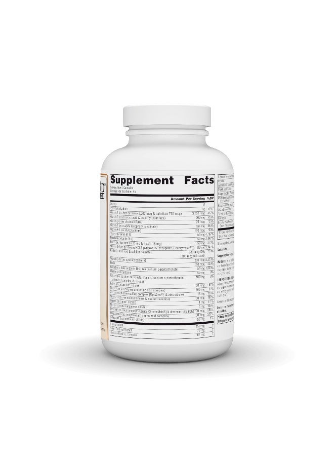 Source Naturals لايف فورس متعددة، منشط الطاقة* خالي من الحديد، فيتامينات متعددة يومية عالية الفعالية، الفيتامينات الأساسية، المعادن، مضادات الأكسدة والمغذيات - 180 كبسولة - Image 2