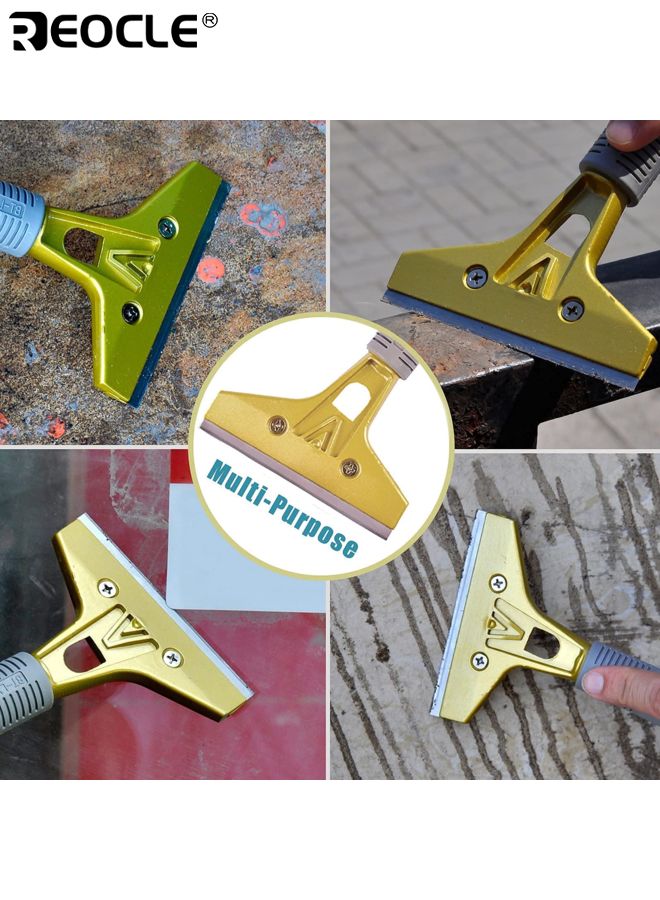 ريوكل مكشطة الحلاقة 4 بوصة مكشطة مع 1 مجموعة إضافية و 2 مسامير مكشطة متعددة الأغراض للخدمة الشاقة للنافذة زجاجية أرضية طلاء الجدران تسميات لاصقة وإزالة الملصقات - Image 2