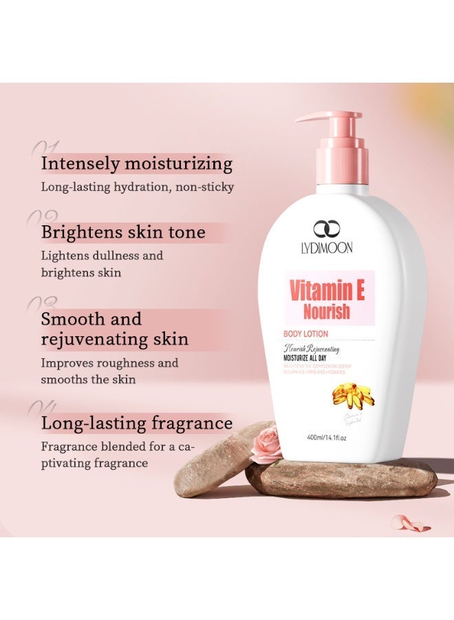 LYDIMOON Vitamin E Nourish Body Lotion | Moisturizing, Brightening & Long-lasting Fragrance 400ml - Image 4