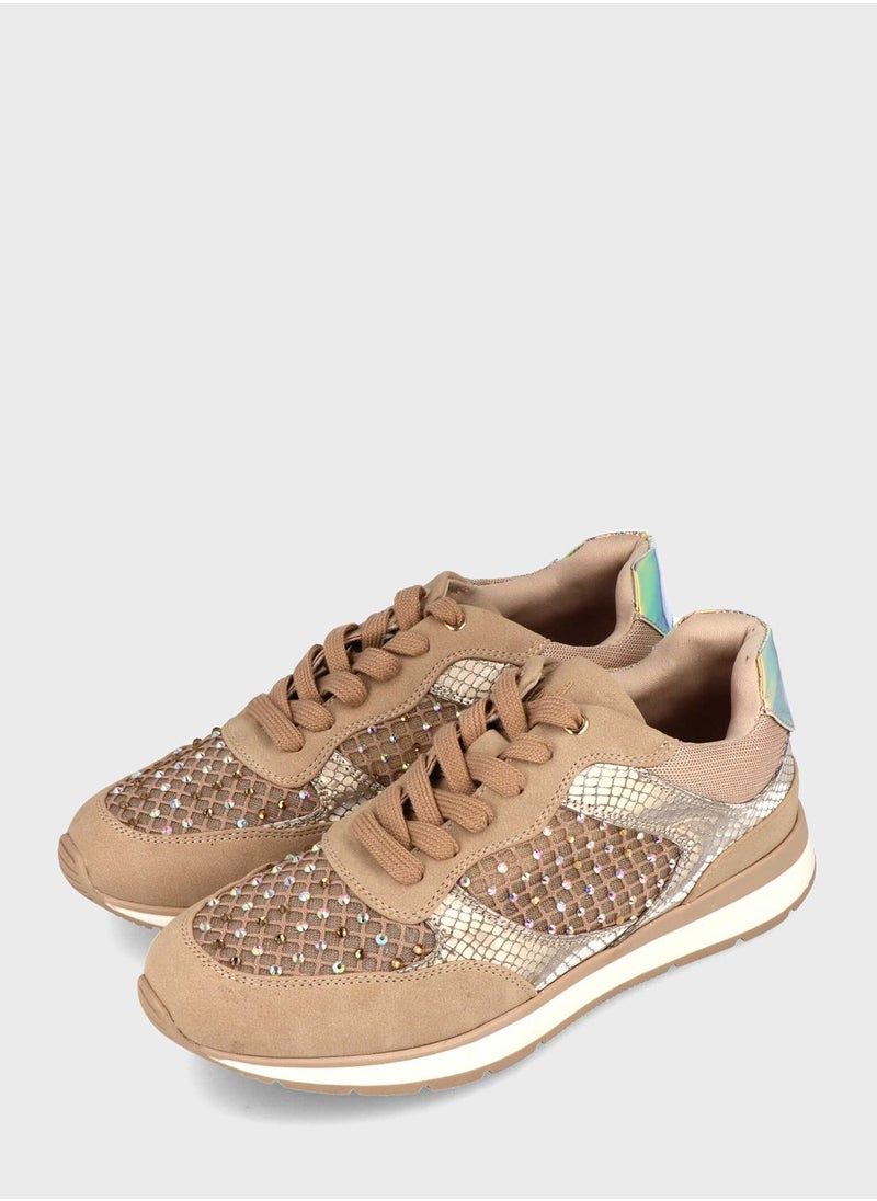 MENBUR - Lace Up Low Top Sneakers - Image 1