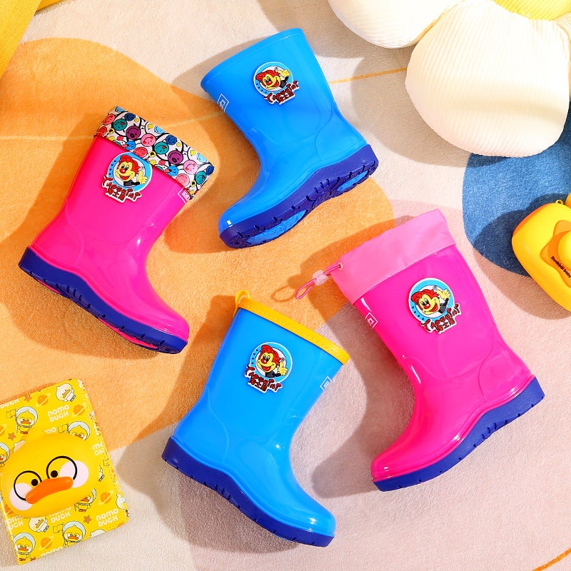 Huili Children'S Rain Boots Cartoon Baby'S Non-Slip Waterproof Shoes Cute Boys And Girls Warm Rain Boots - Image 3
