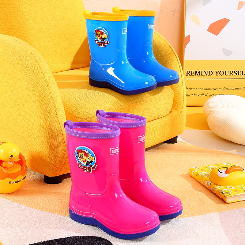 Huili Children'S Rain Boots Cartoon Baby'S Non-Slip Waterproof Shoes Cute Boys And Girls Warm Rain Boots - Image 5