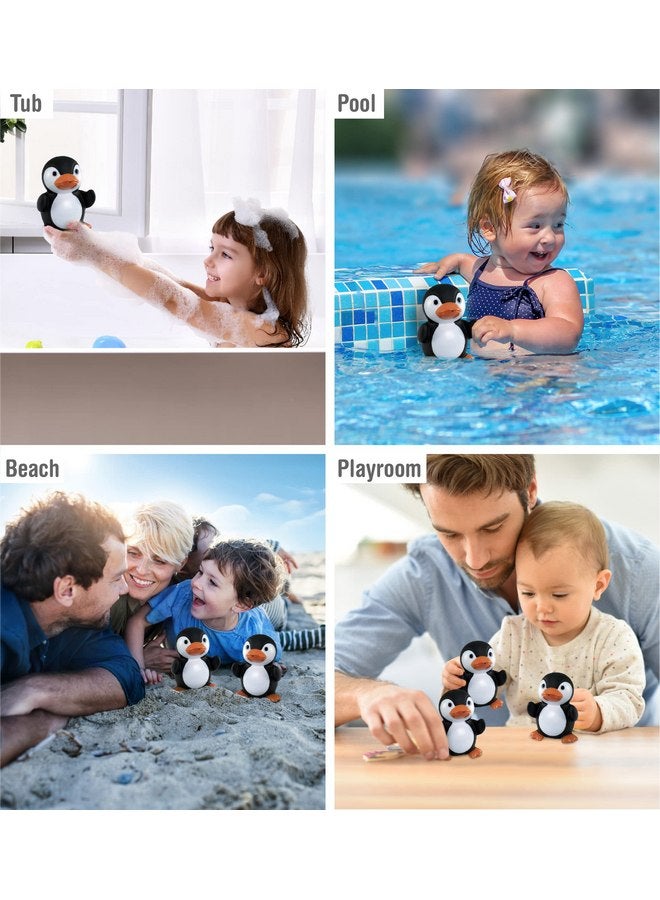 بازلد لعبة حمام مطاطية على شكل بطريق أسود عائم من DolliBu - لعبة حمام ممتعة برش الماء أثناء الاستحمام للأطفال الصغار، لعبة حيوانات بحرية لطيفة لحوض الاستحمام والشاطئ وحمام السباحة للبنات والأولاد - Image 3