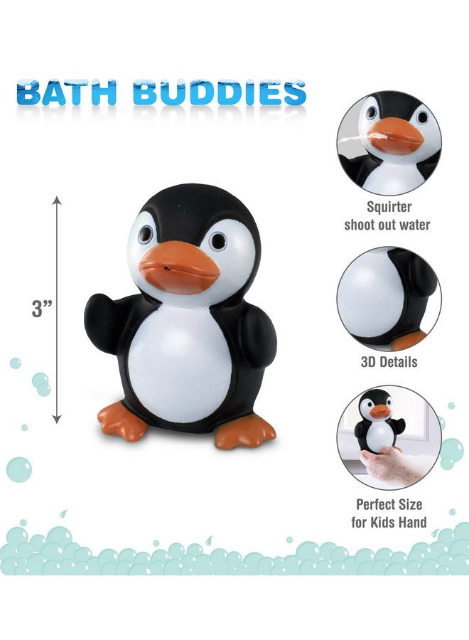 بازلد لعبة حمام مطاطية على شكل بطريق أسود عائم من DolliBu - لعبة حمام ممتعة برش الماء أثناء الاستحمام للأطفال الصغار، لعبة حيوانات بحرية لطيفة لحوض الاستحمام والشاطئ وحمام السباحة للبنات والأولاد - Image 2