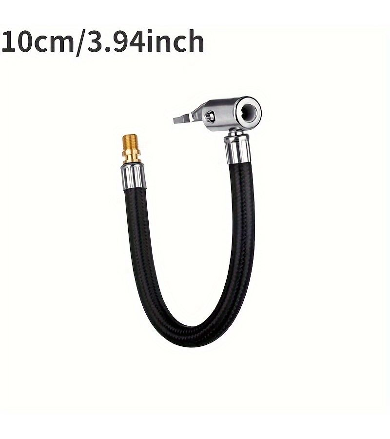 Universal Motorcycle Tire Inflator Hose 23 62 Inch Locking Air Chuck Extension - Image 3