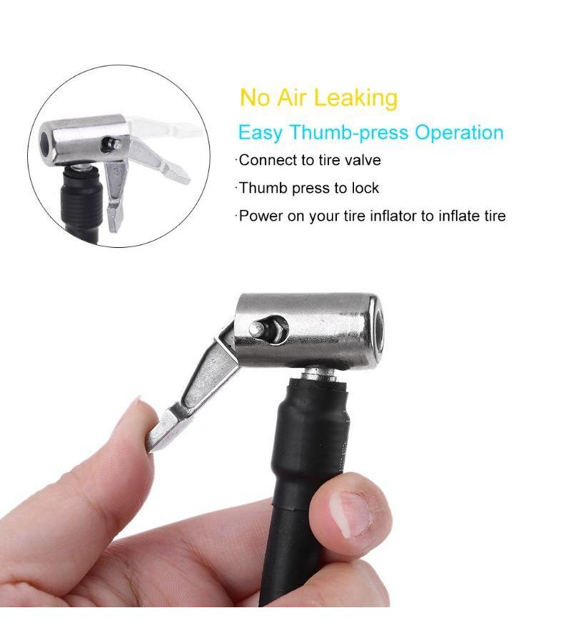 Universal Motorcycle Tire Inflator Hose 23 62 Inch Locking Air Chuck Extension - Image 4