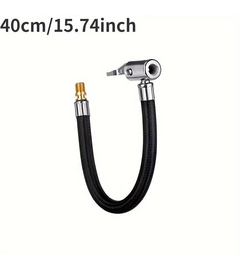 Universal Motorcycle Tire Inflator Hose 23 62 Inch Locking Air Chuck Extension - Image 5