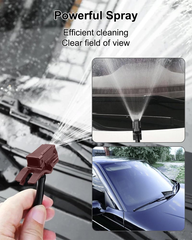 ULZOZN Windshield Washer Nozzle Fit for Dodge Charger 2017-2023 Challenger 2015-2023 Replace 68217041AA 68217041AB 68217041AC, Sprayer - Image 3