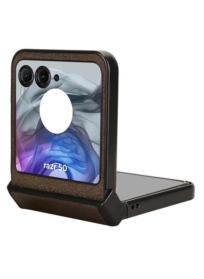 اس-توب جراب لهاتف موتورولا رازر 50 بنسيج جلد الرمل - Image 4