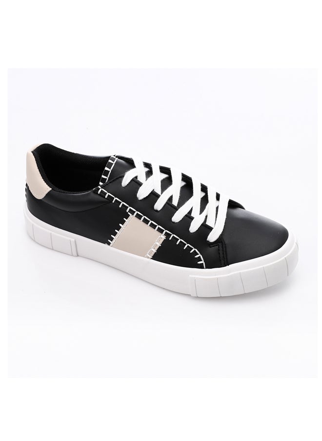 DejaVu Stitched Details Lace Up Sneakers  - Image 1