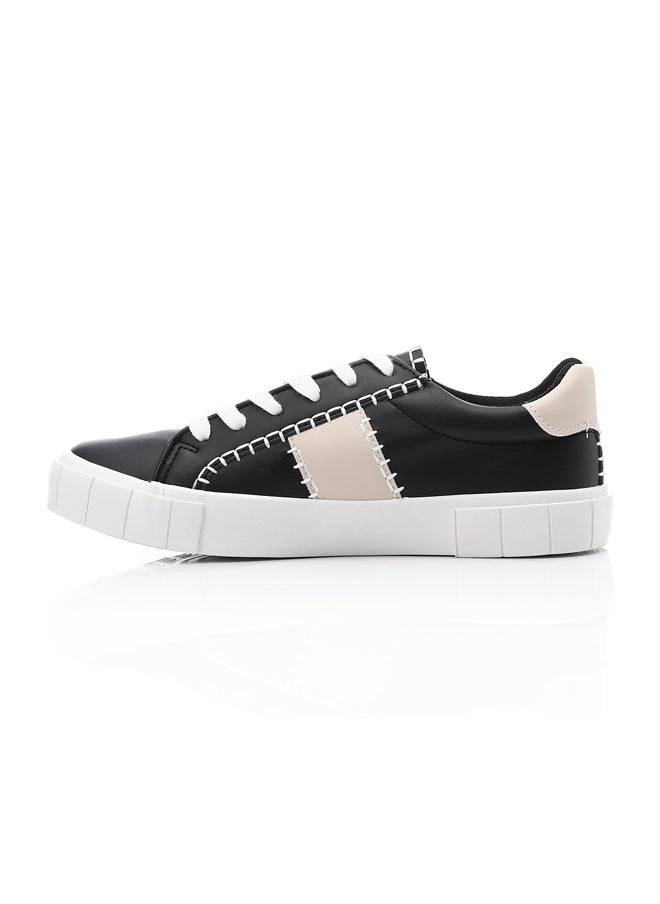 DejaVu Stitched Details Lace Up Sneakers  - Image 4