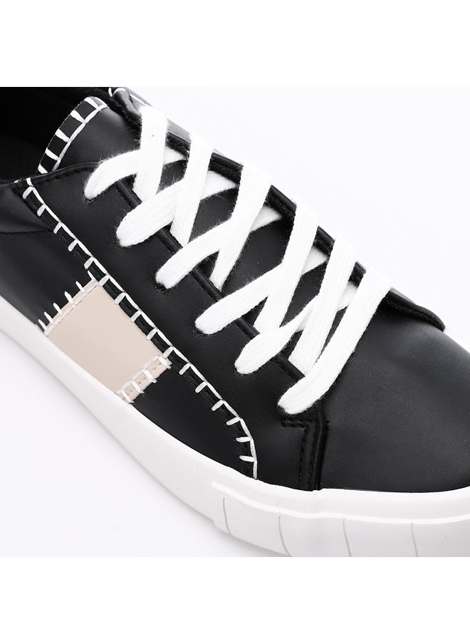 DejaVu Stitched Details Lace Up Sneakers  - Image 5