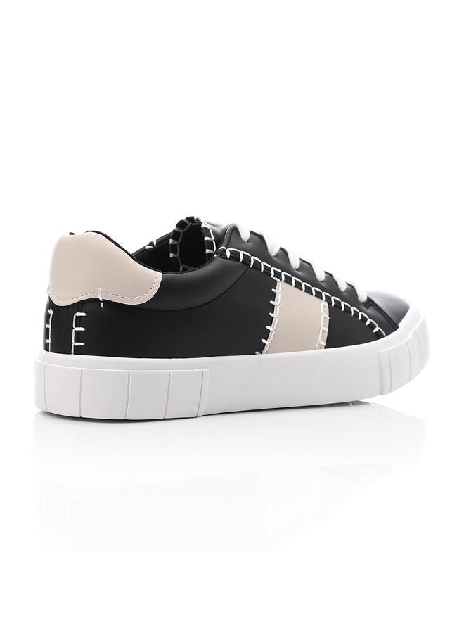 DejaVu Stitched Details Lace Up Sneakers  - Image 3