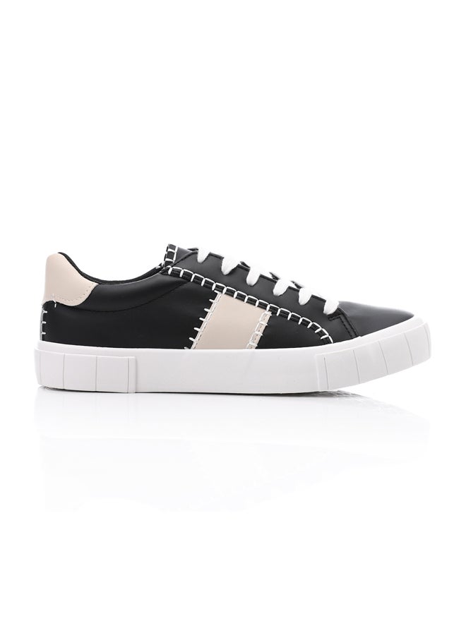 DejaVu Stitched Details Lace Up Sneakers  - Image 2