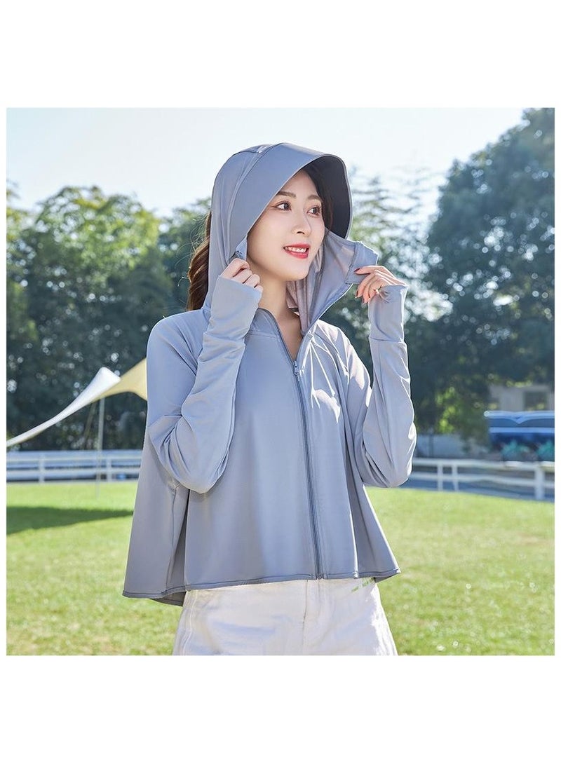 Fashionable And Minimalist Women's Sun Protection Clothing, UPF 50+ Long Sleeved Sun Protection Hoodie  - Image 1